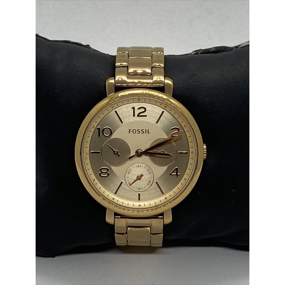 Fossil ES3665 Women's Gold Stainless Steel Analog Dial Quartz Wrist Watch EY234